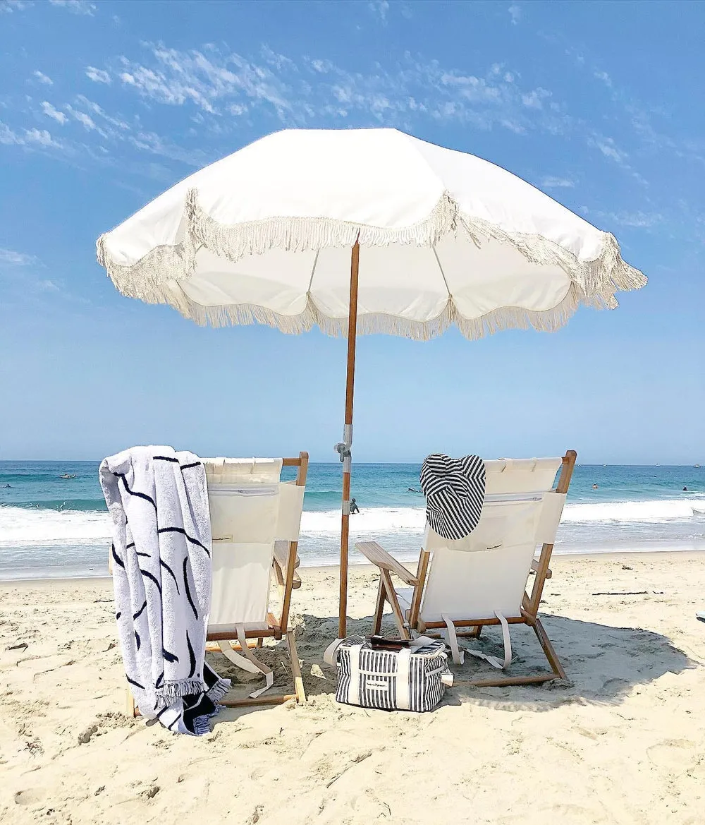 Business & Pleasure - Premium Beach Umbrella - Antique White-