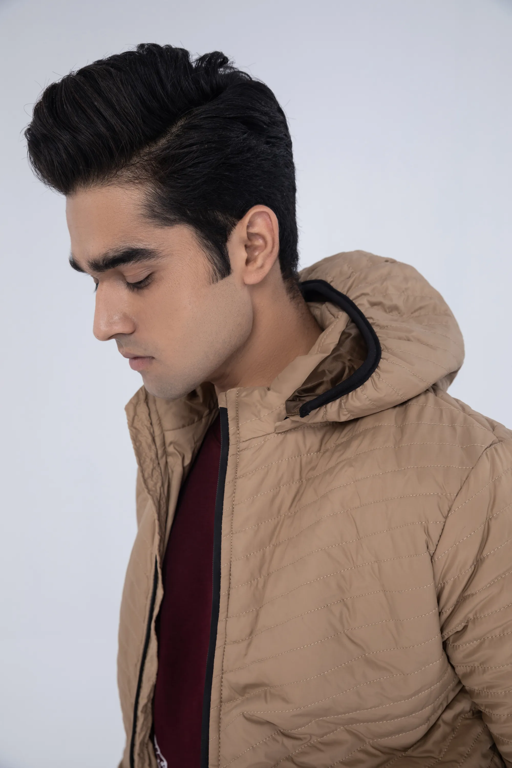 Camel Hooded Jacket