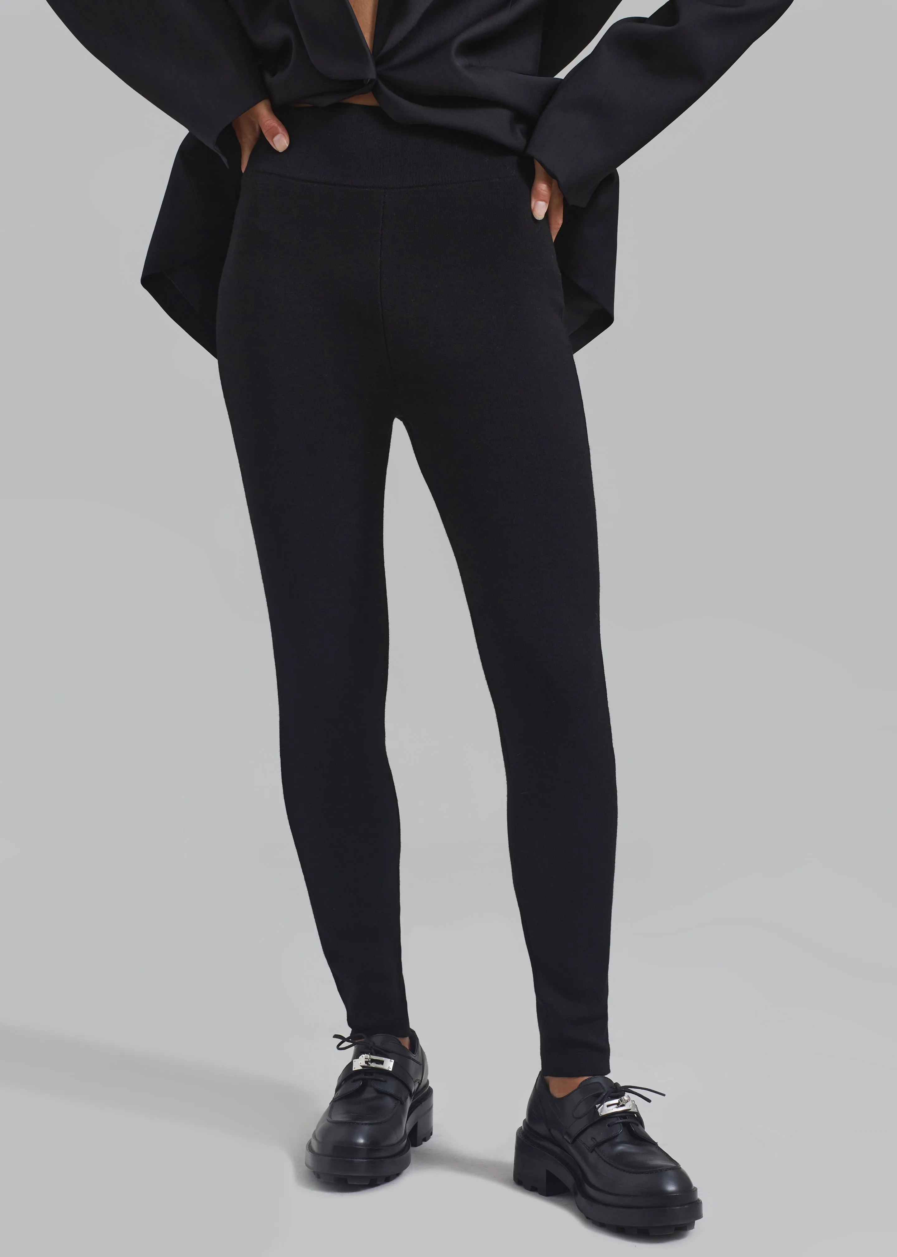 Cara Knit Leggings - Black