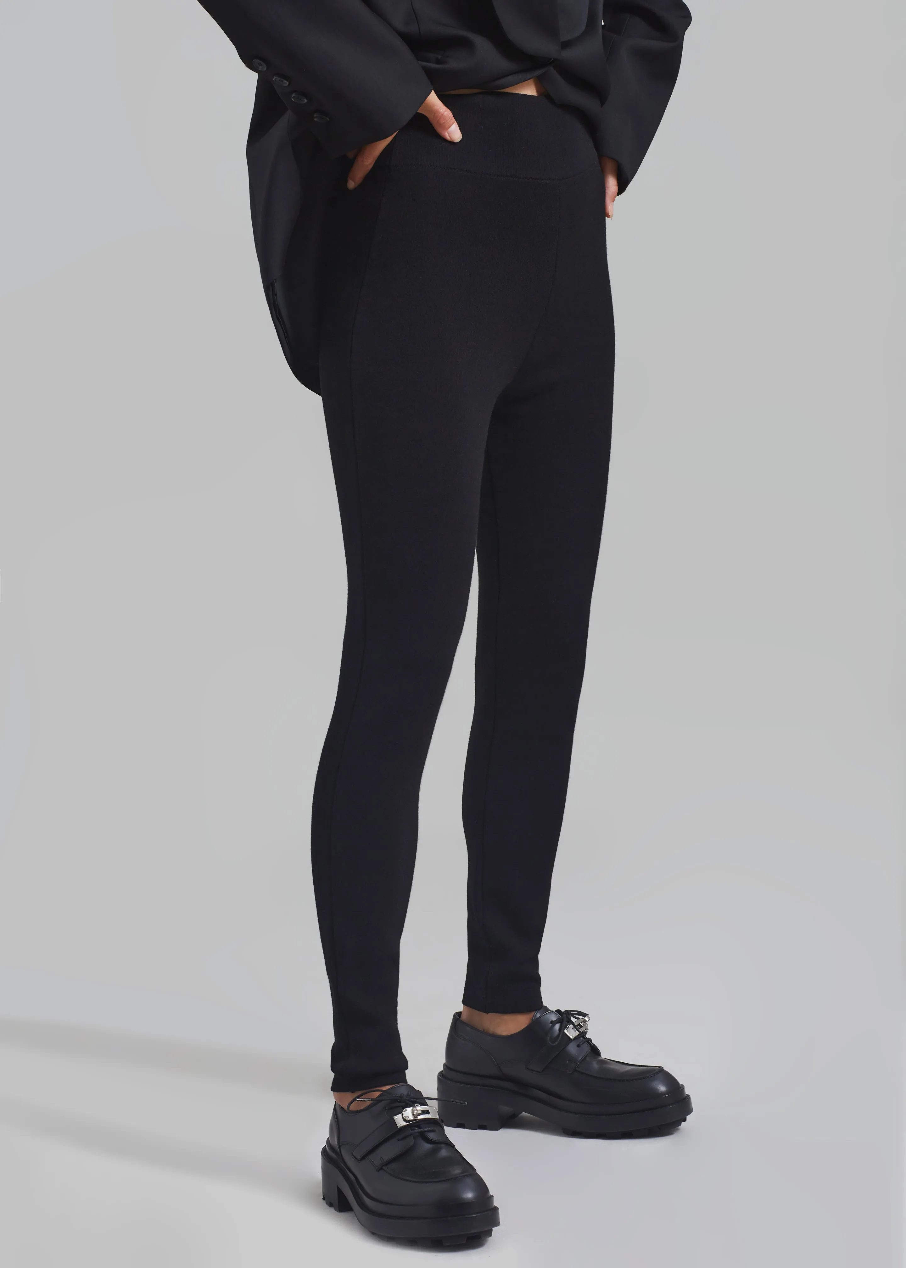 Cara Knit Leggings - Black