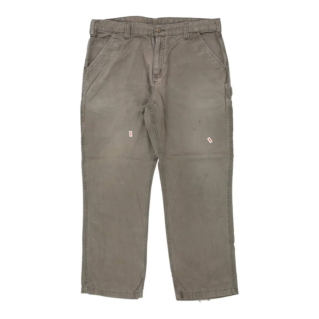 Carhartt Carpenter Trousers - 33W 30L Grey Cotton