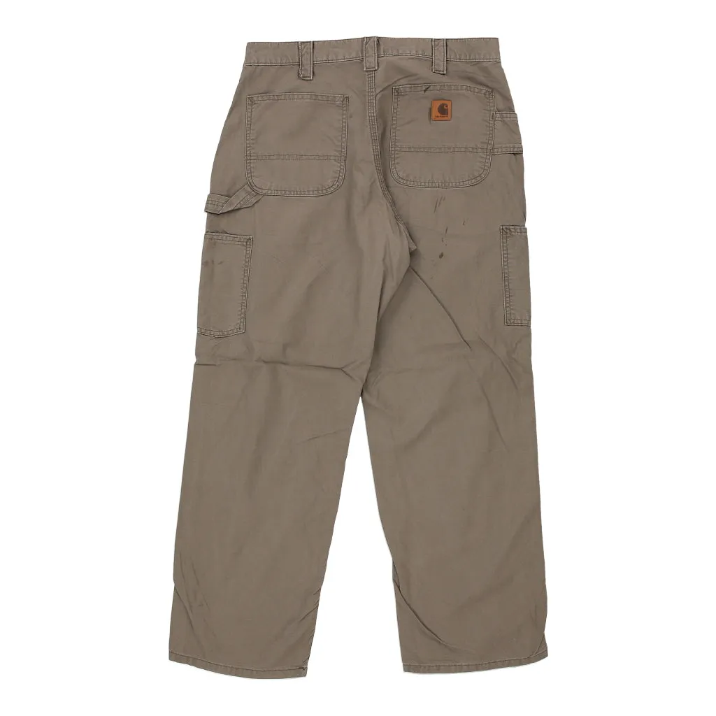 Carhartt Carpenter Trousers - 34W 30L Grey Cotton