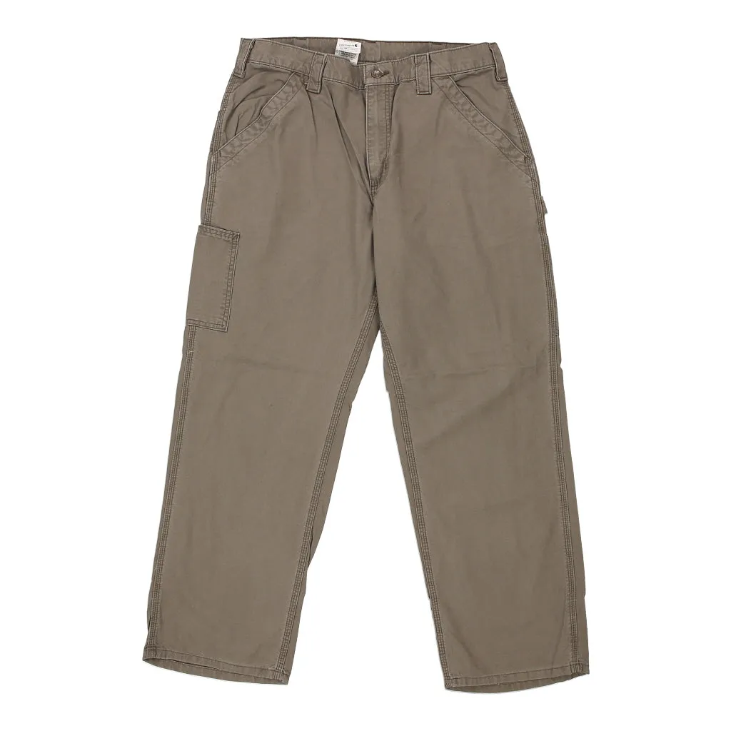 Carhartt Carpenter Trousers - 34W 30L Grey Cotton