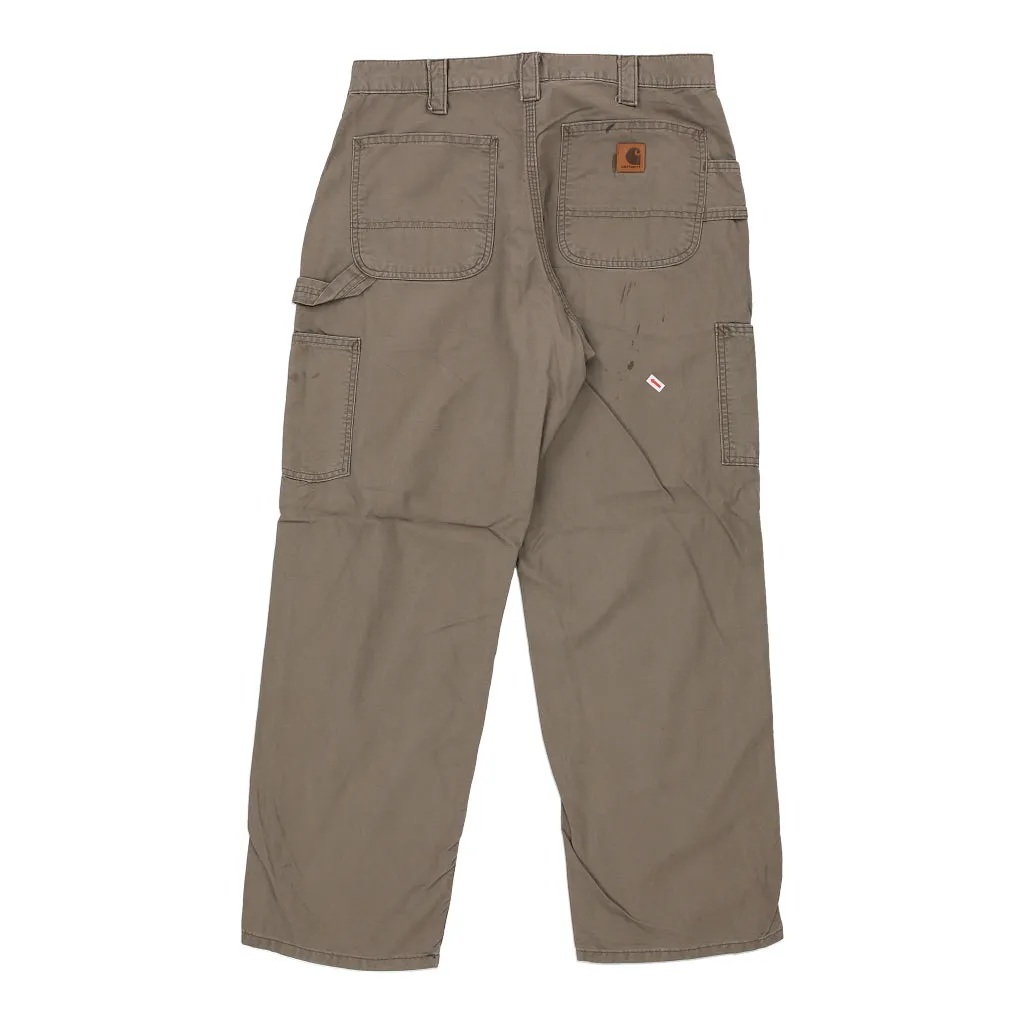 Carhartt Carpenter Trousers - 34W 30L Grey Cotton