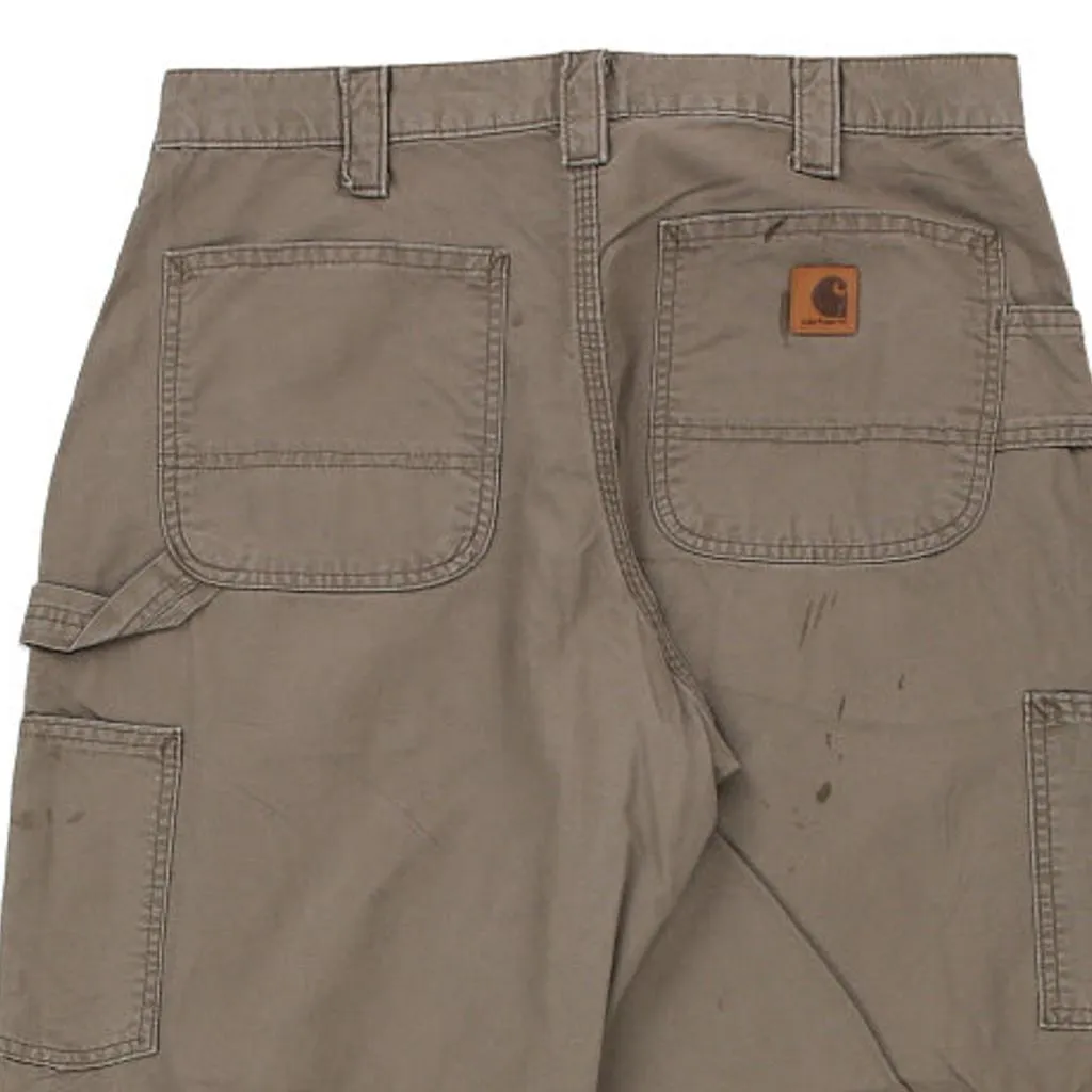 Carhartt Carpenter Trousers - 34W 30L Grey Cotton