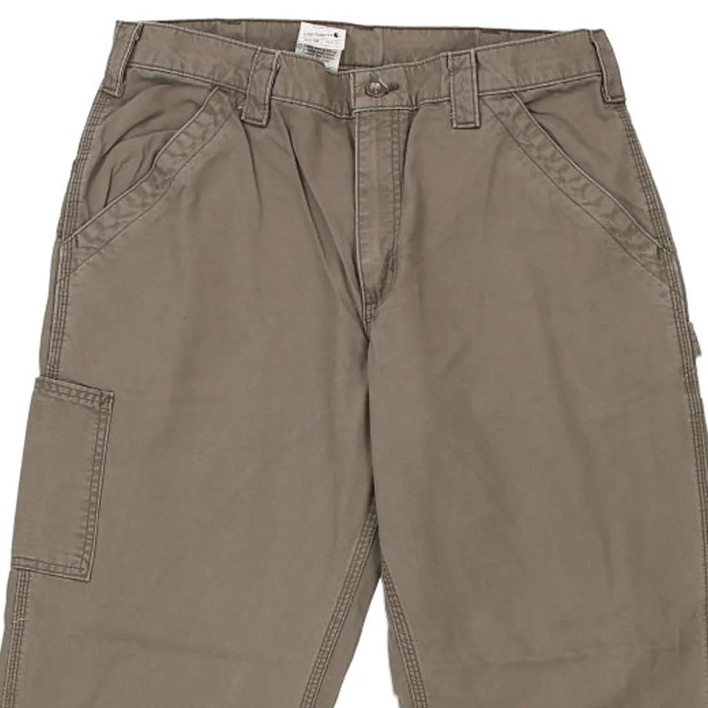 Carhartt Carpenter Trousers - 34W 30L Grey Cotton