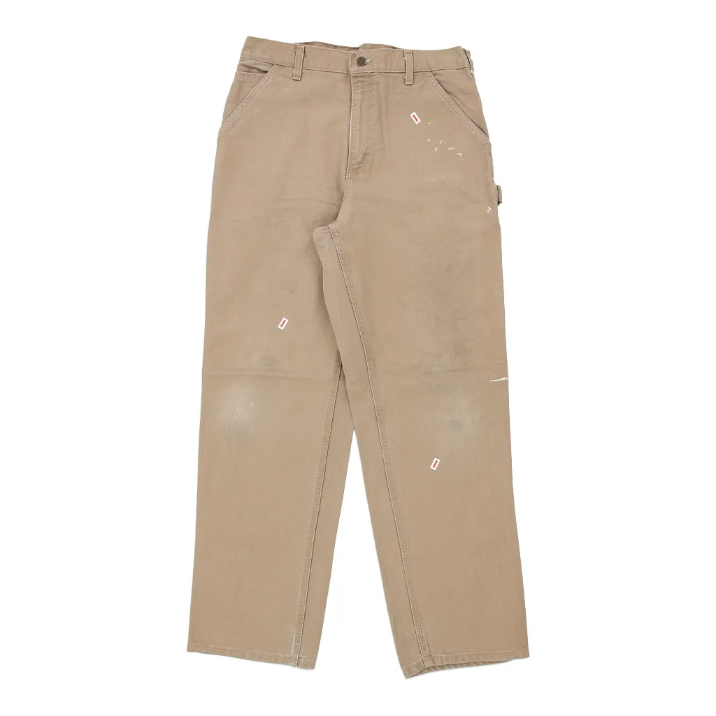 Carhartt Carpenter Trousers - 34W 32L Beige Cotton