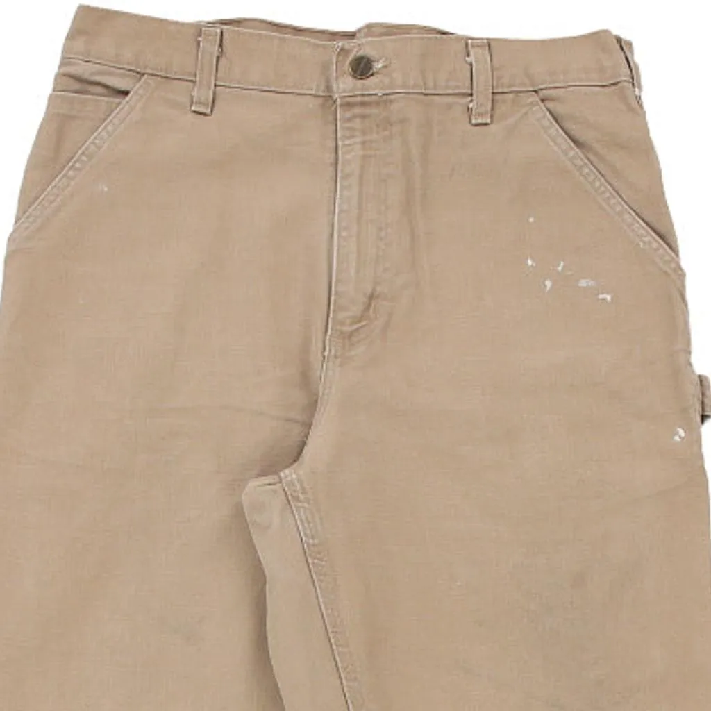 Carhartt Carpenter Trousers - 34W 32L Beige Cotton