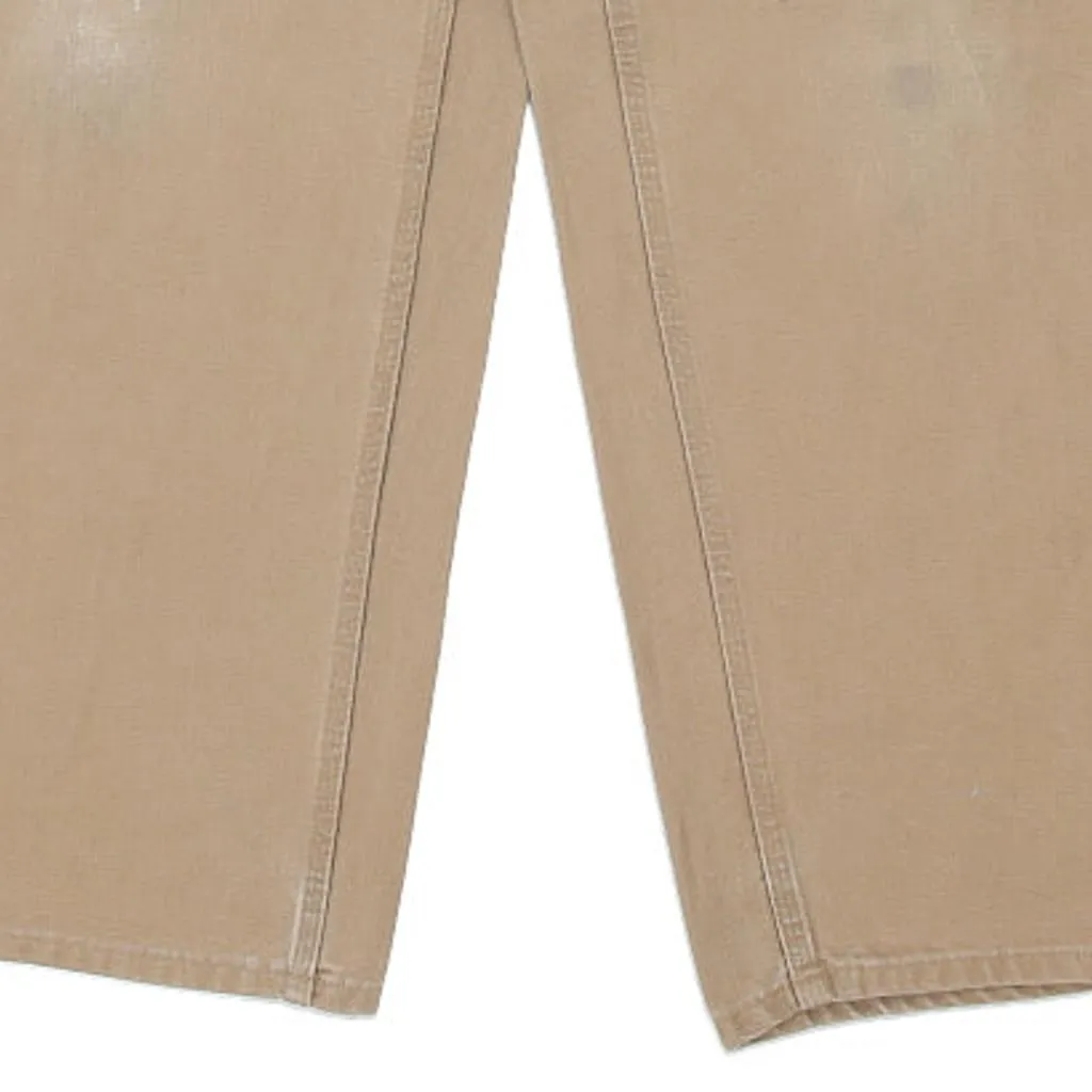 Carhartt Carpenter Trousers - 34W 32L Beige Cotton