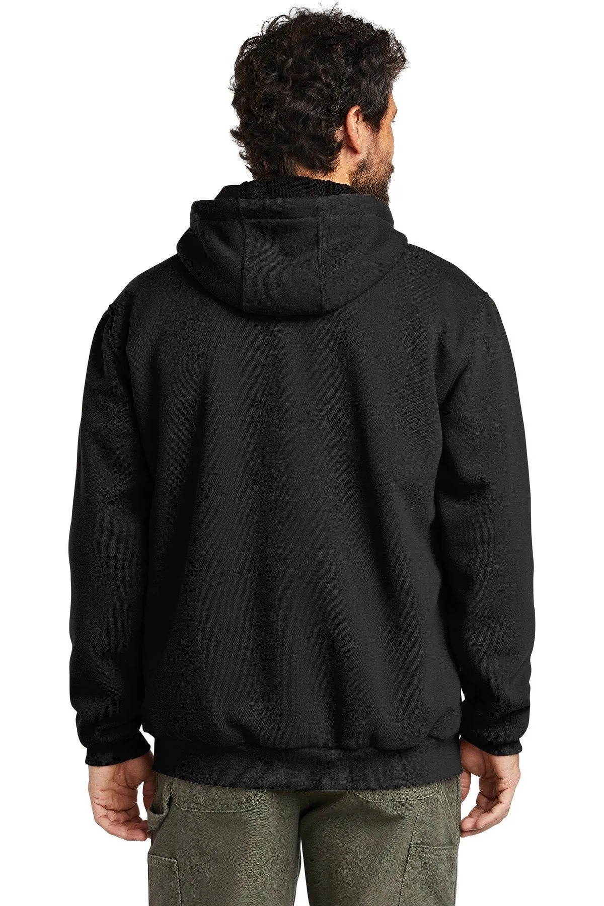 Carhartt Rain Defender Rutland Thermal-Lined Hooded Zip-Front Sweatshirt CT100632 Black