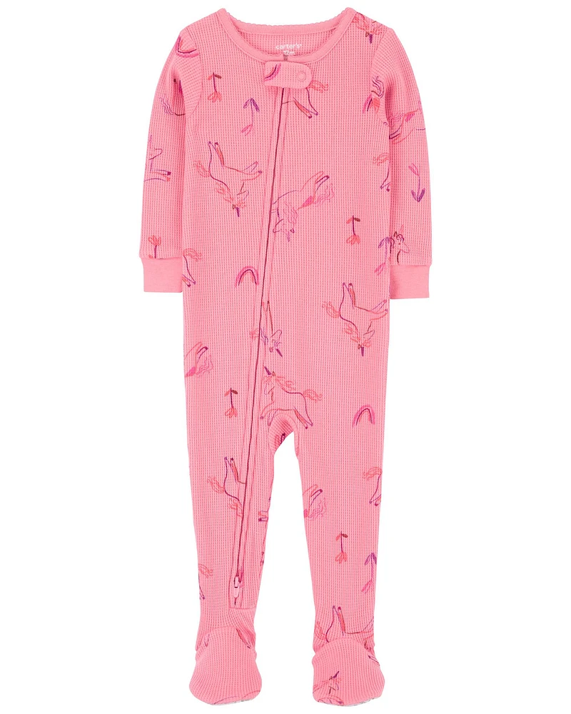 Carters Oshkosh Toddler 1-Piece Unicorn Thermal Footie Pyjamas