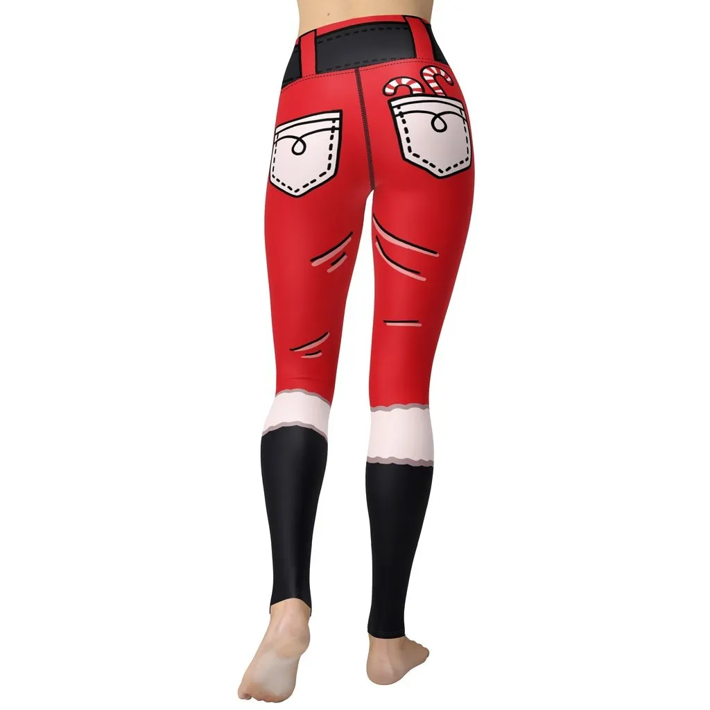 Cartoonized Santa Outfit Yoga Leggings