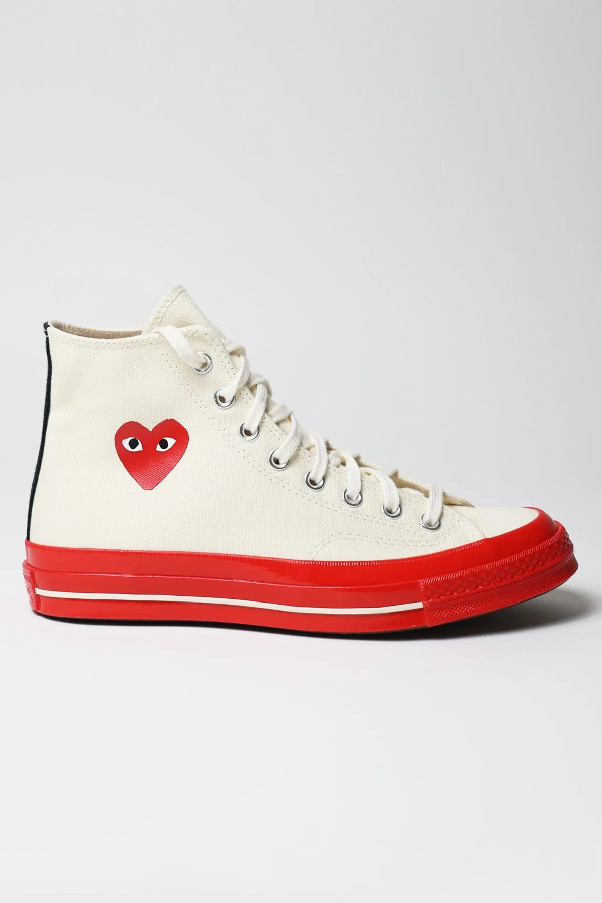 CdG PLAY x Converse Red Sole Hi - Off White