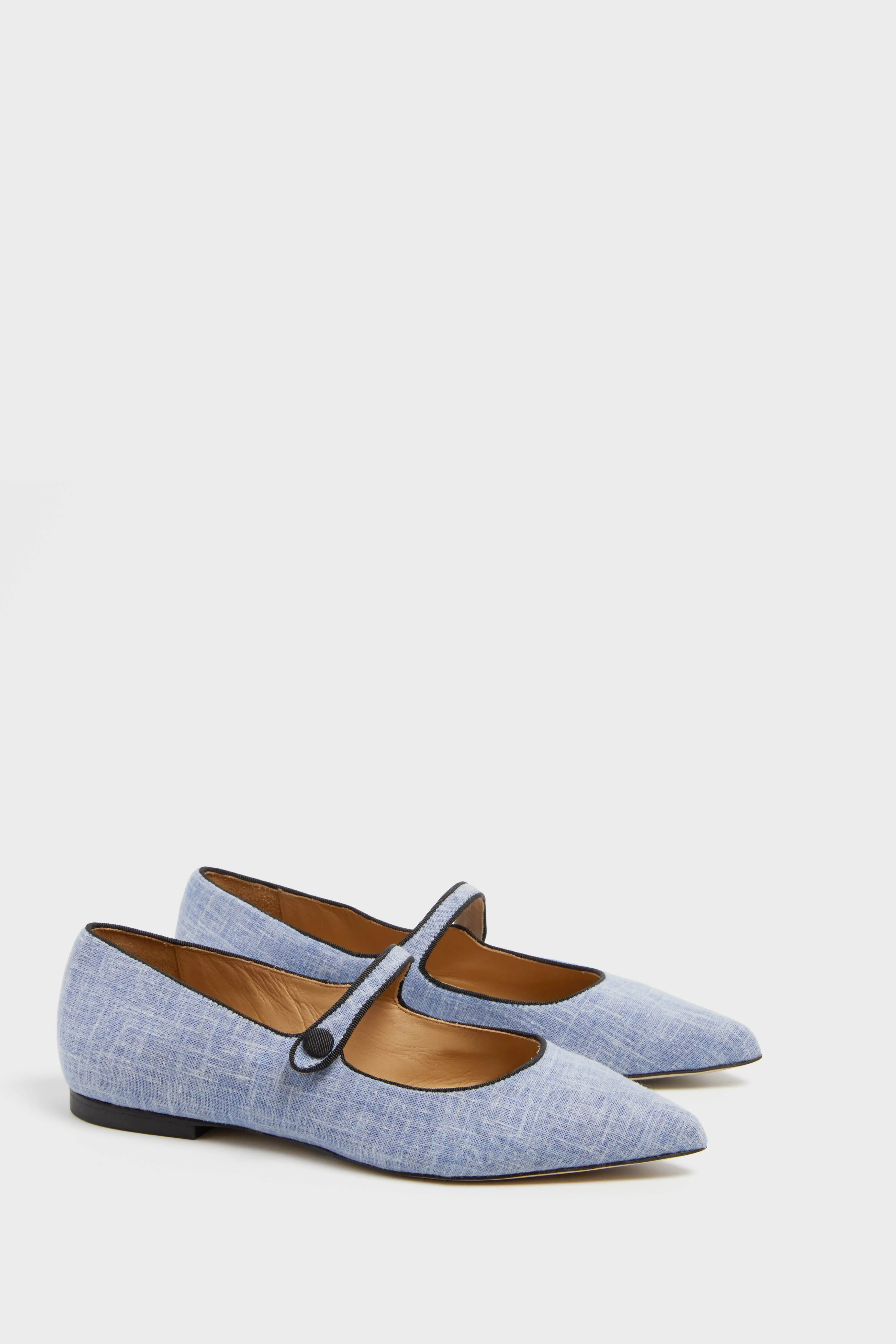 Chambray Jane Flats