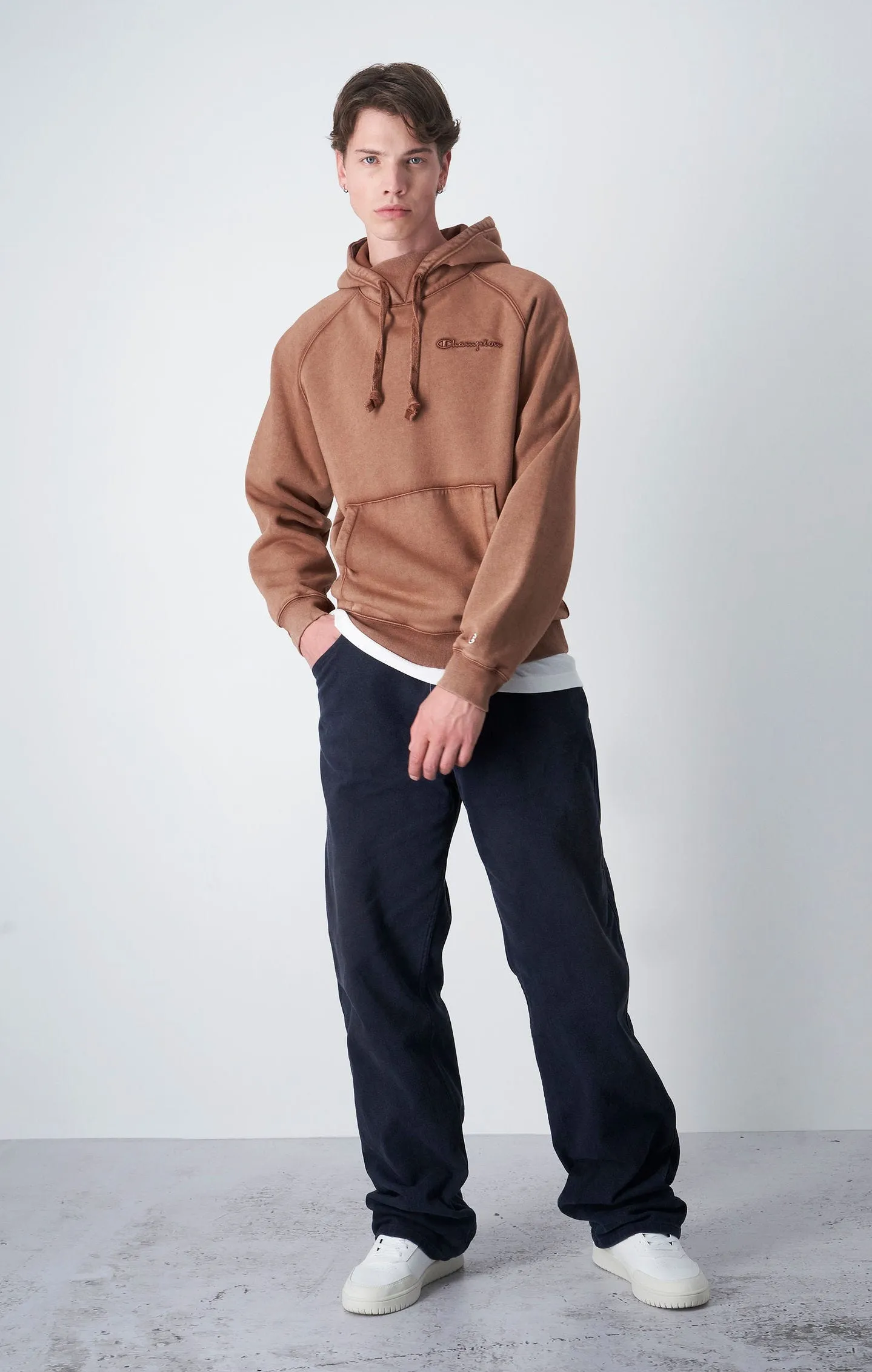 Champion Icons Brown Garment-Dyed Heavy Fleece Hoodie