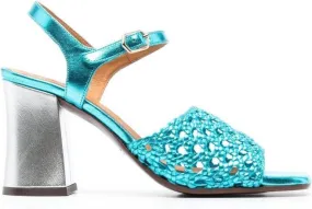 Chie Mihara woven open-toe 90mm sandals Blue