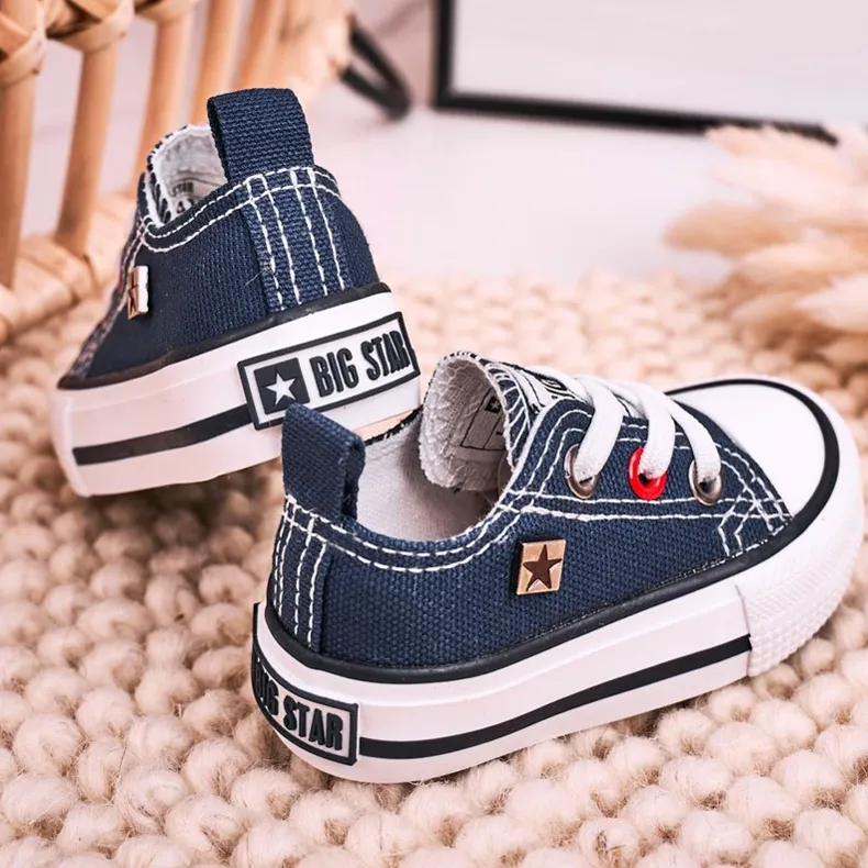 Children's Classic Low Sneakers Big Star HH374195 Navy Blue