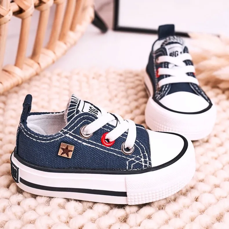 Children's Classic Low Sneakers Big Star HH374195 Navy Blue