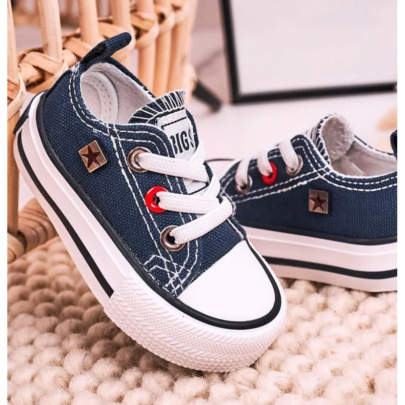 Children's Classic Low Sneakers Big Star HH374195 Navy Blue