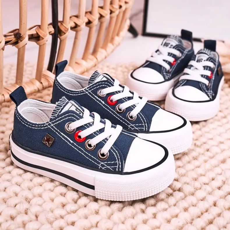 Children's Classic Low Sneakers Big Star HH374195 Navy Blue