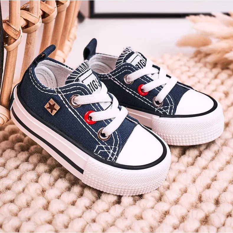 Children's Classic Low Sneakers Big Star HH374195 Navy Blue