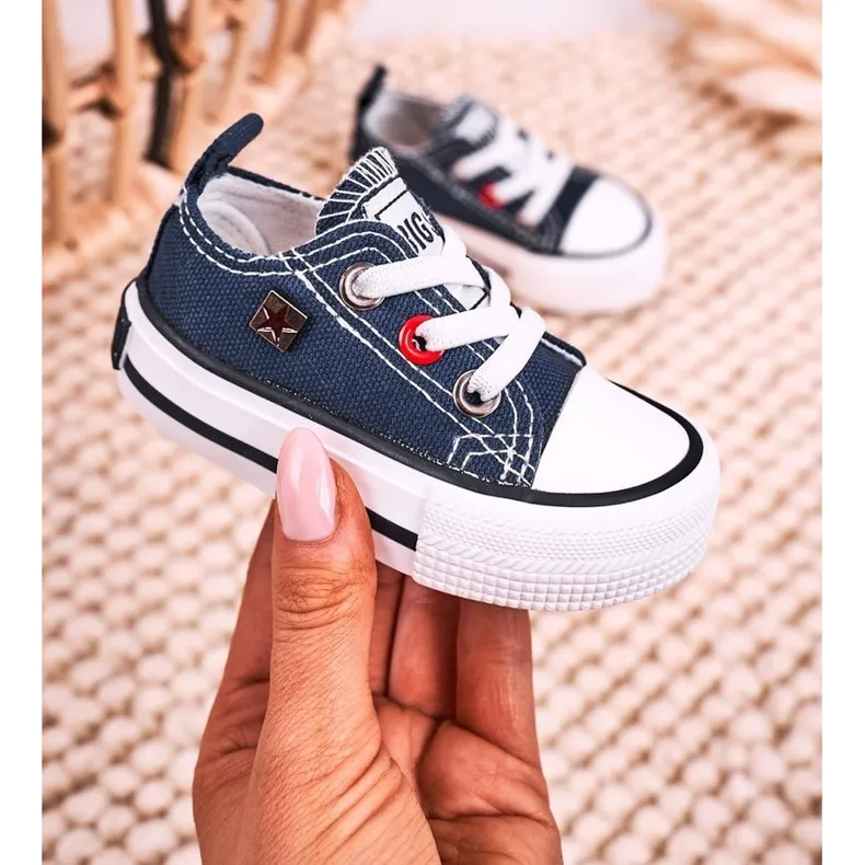 Children's Classic Low Sneakers Big Star HH374195 Navy Blue