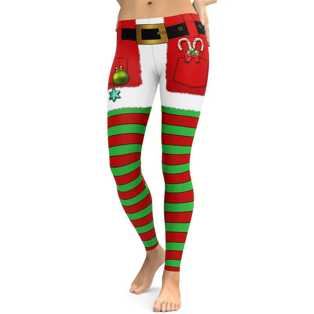 Christmas Stripes Leggings