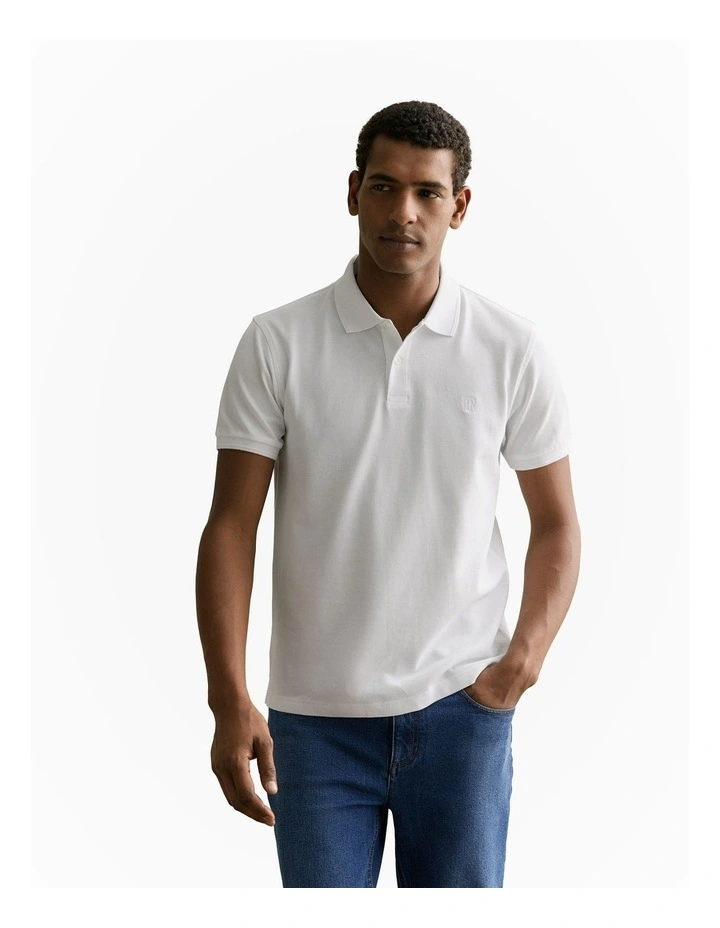 Classic Pique Tr Polo in White