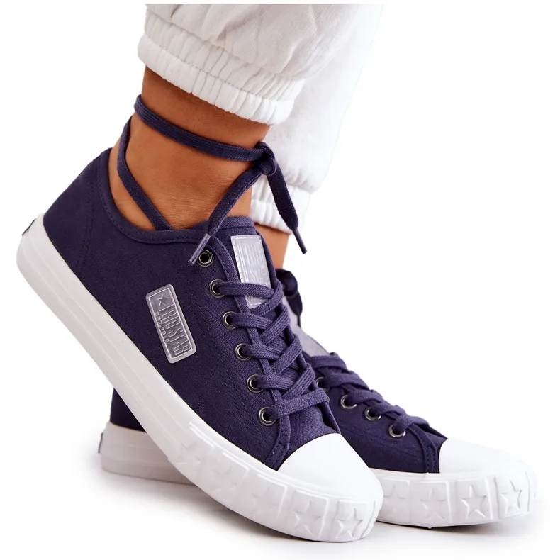 Classic Women's Sneakers Big Star JJ274494 Navy Blue