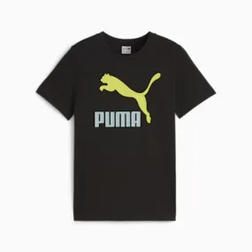 Classics Logo Tee - Boys 8-16 years | PUMA Black-Turquoise Surf | PUMA SHOP ALL PUMA | PUMA 