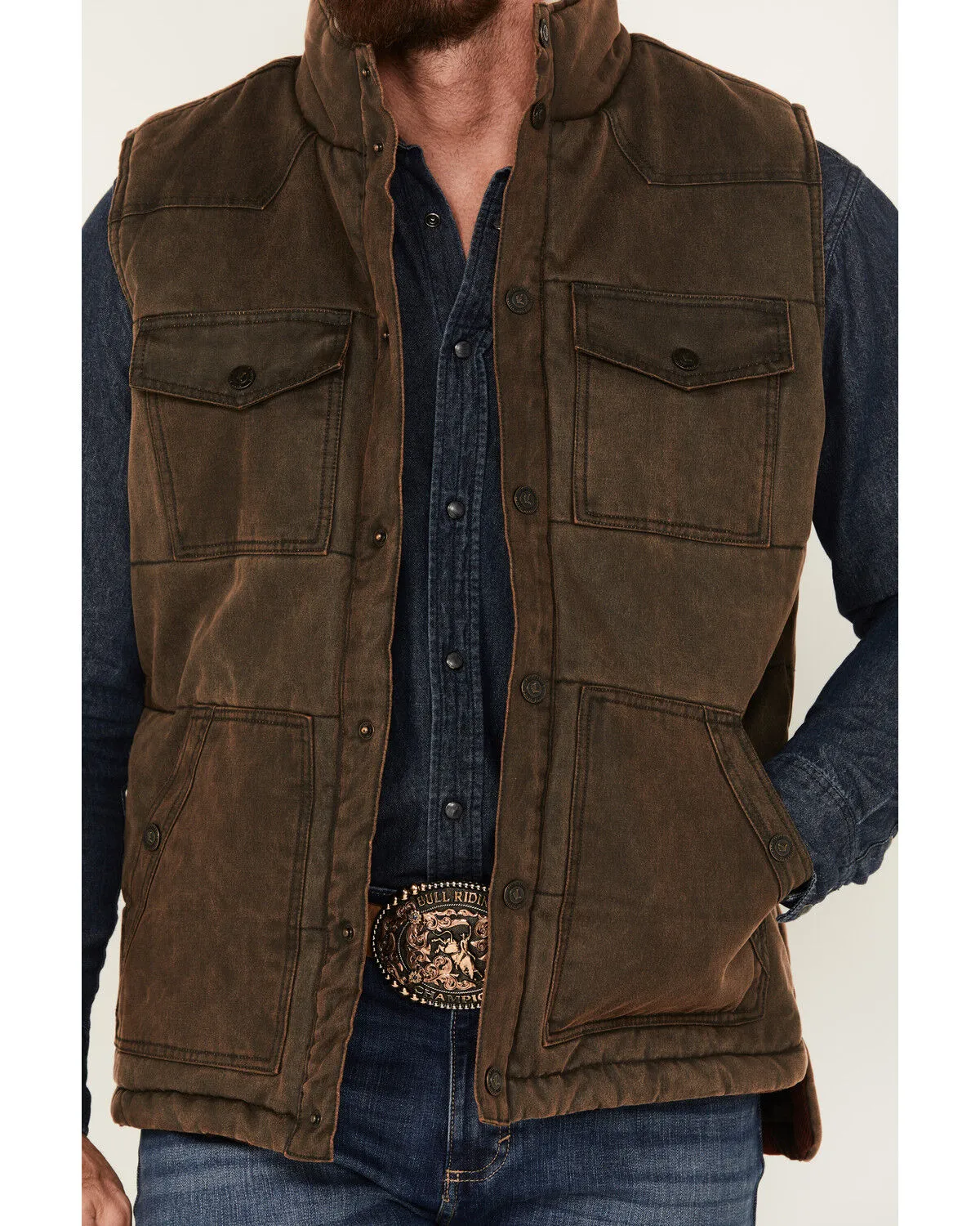 Cody James Men's Oil Slick Snap Vest