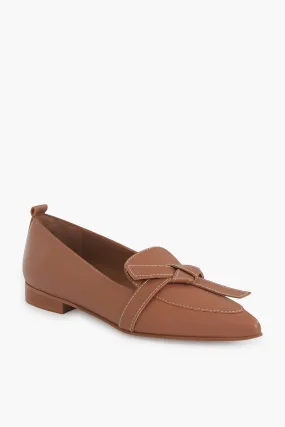 Cognac Leather Ally Flats