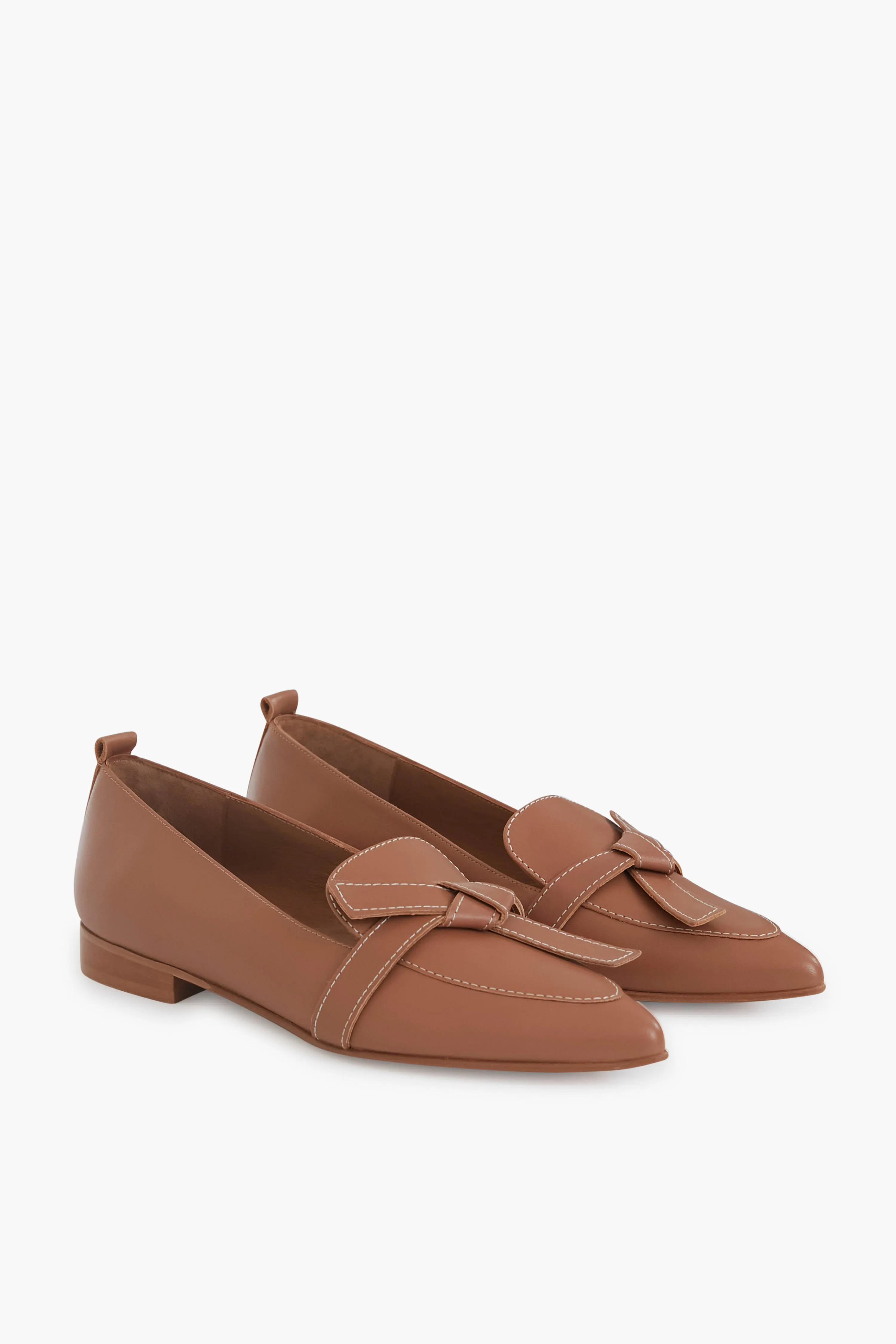 Cognac Leather Ally Flats