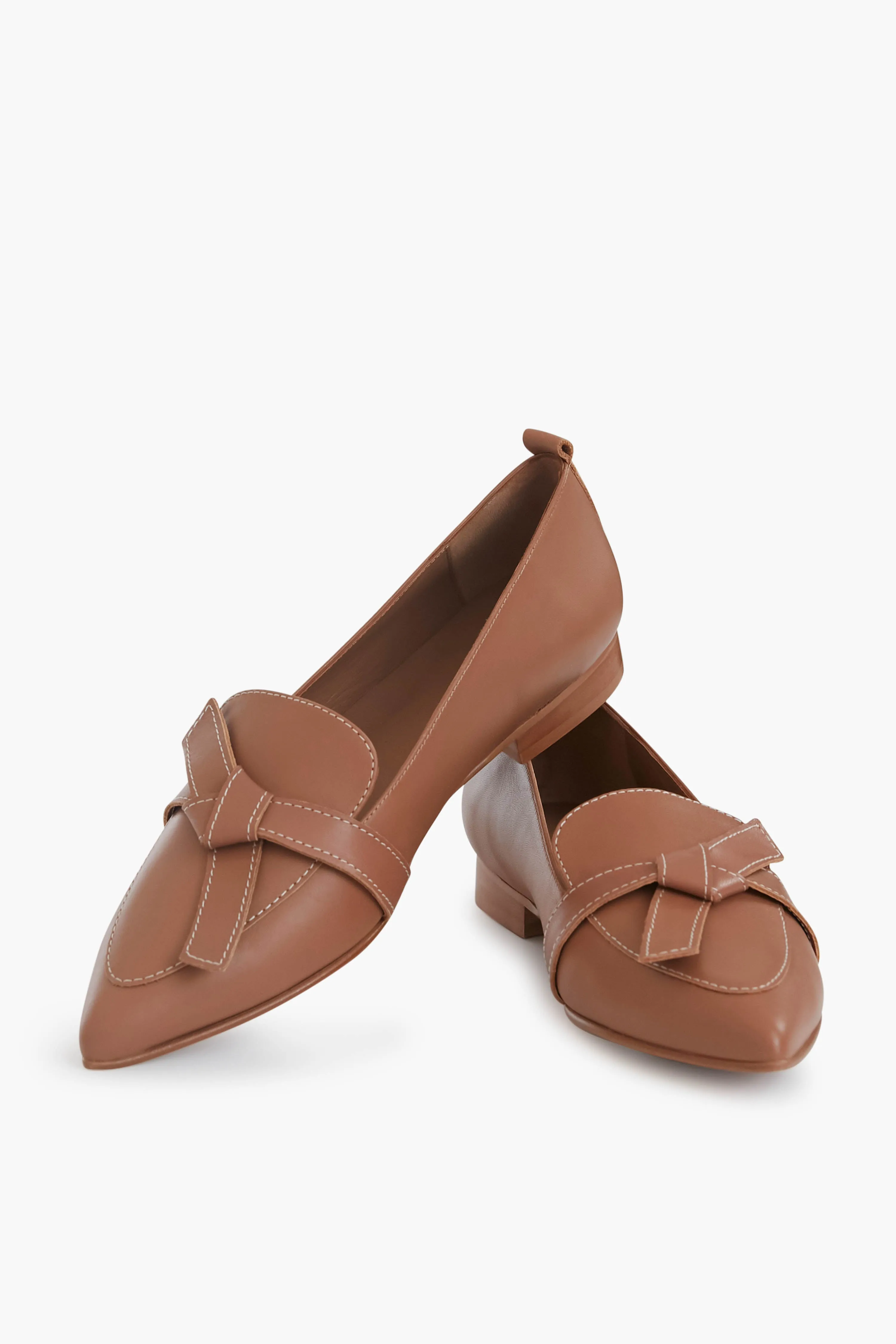 Cognac Leather Ally Flats