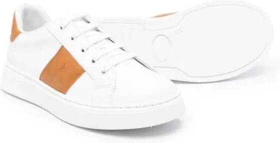 Colorichiari lace-up leather sneakers White