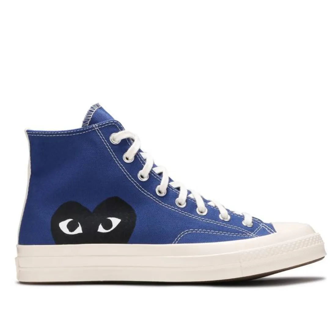 Comme des Garons PLAY Unisex Converse Chuck 70 Hi Unisex - Blue Quartz