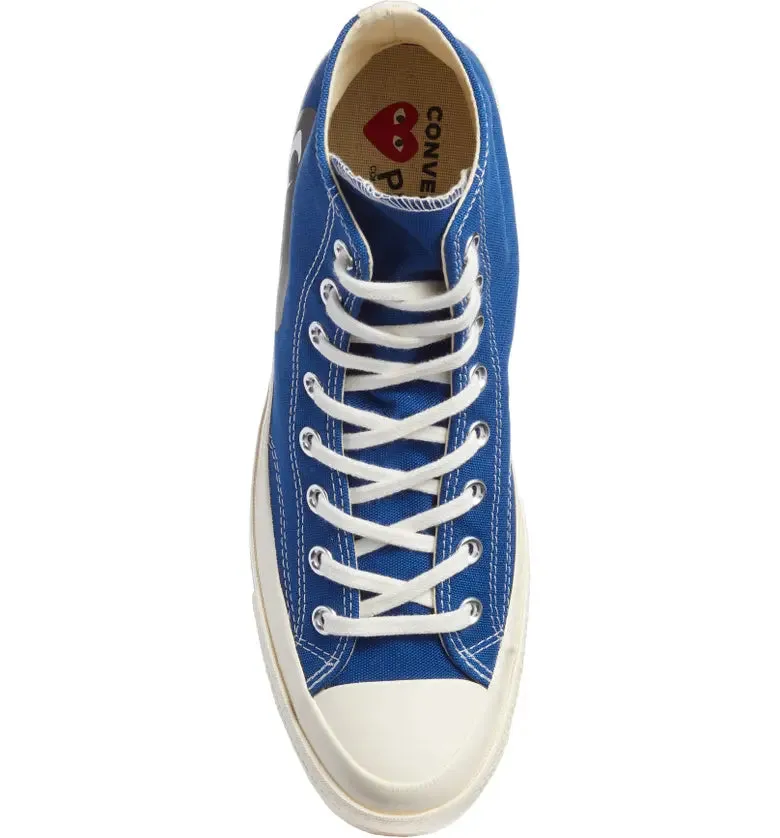 Comme des Garons PLAY Unisex Converse Chuck 70 Hi Unisex - Blue Quartz