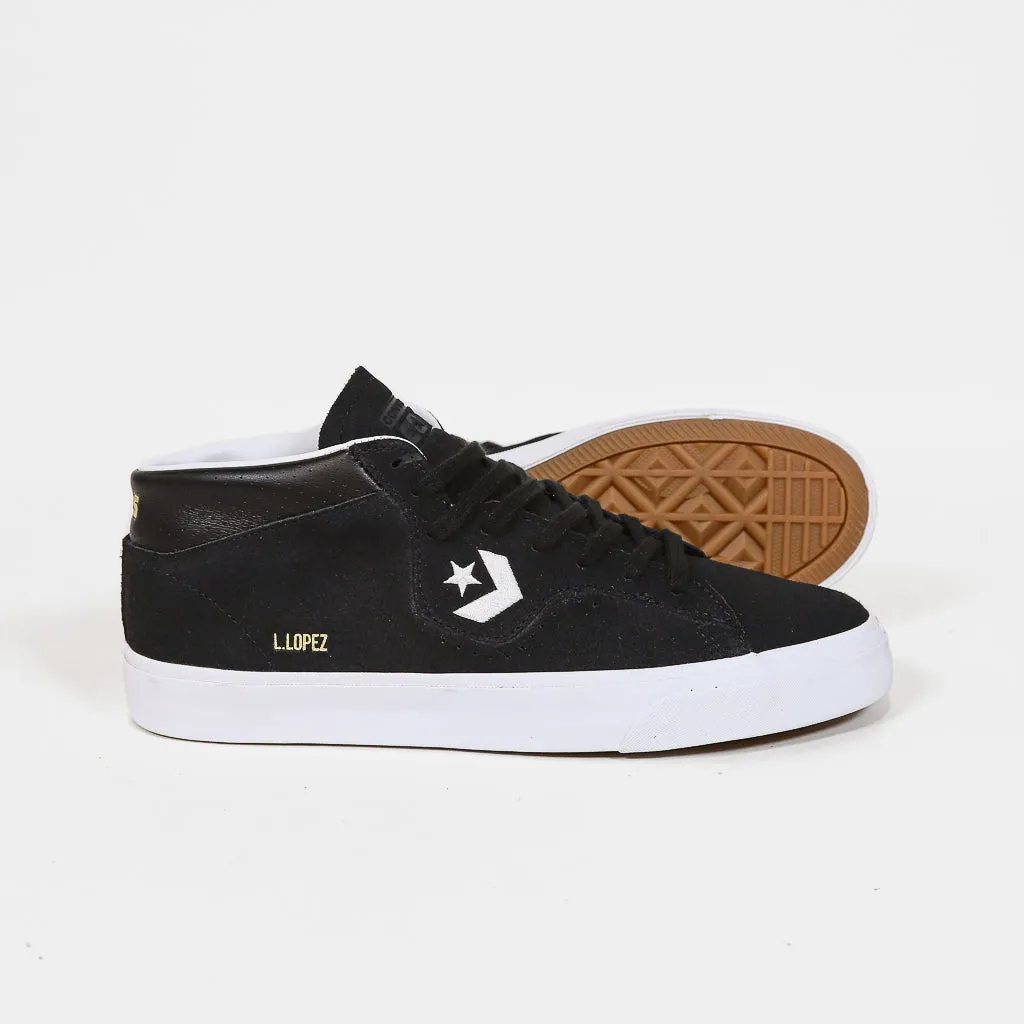 Converse Cons - Louie Lopez Pro Mid Shoes - Black / Black / White