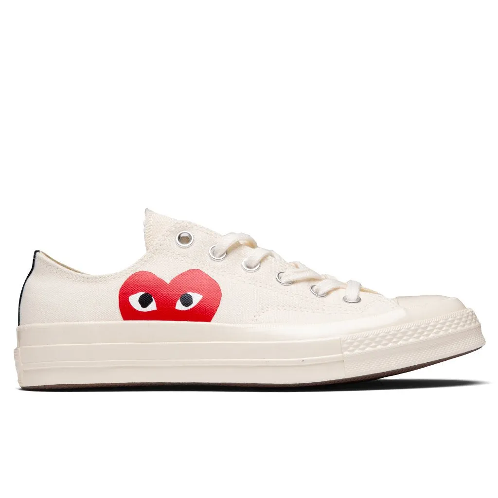 CONVERSE X COMME DES GARCONS PLAY ALL STAR CHUCK '70 OX - WHITE AZ-K111-001-2