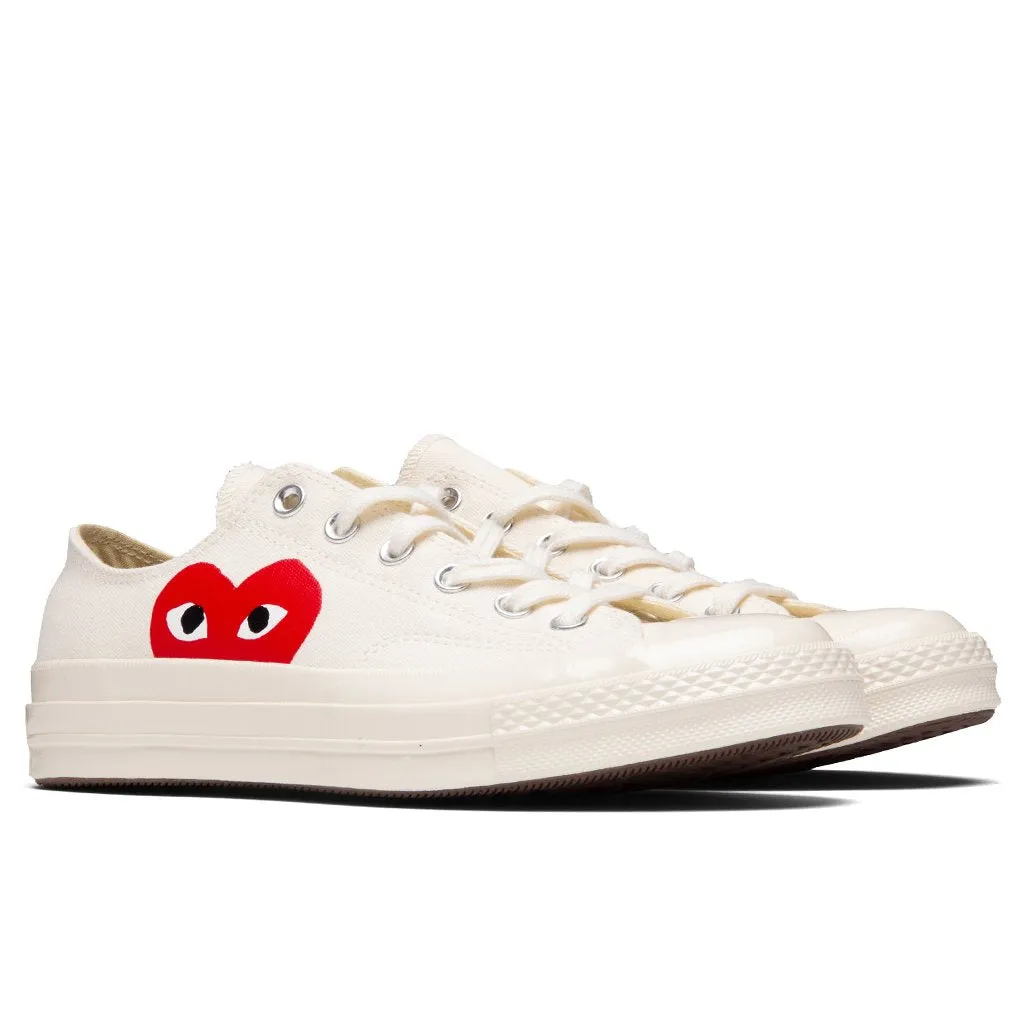 CONVERSE X COMME DES GARCONS PLAY ALL STAR CHUCK '70 OX - WHITE AZ-K111-001-2