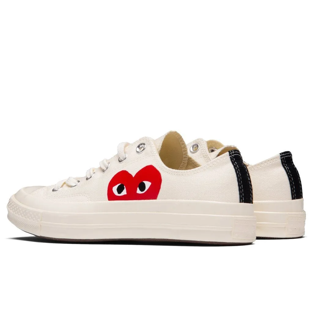 CONVERSE X COMME DES GARCONS PLAY ALL STAR CHUCK '70 OX - WHITE AZ-K111-001-2