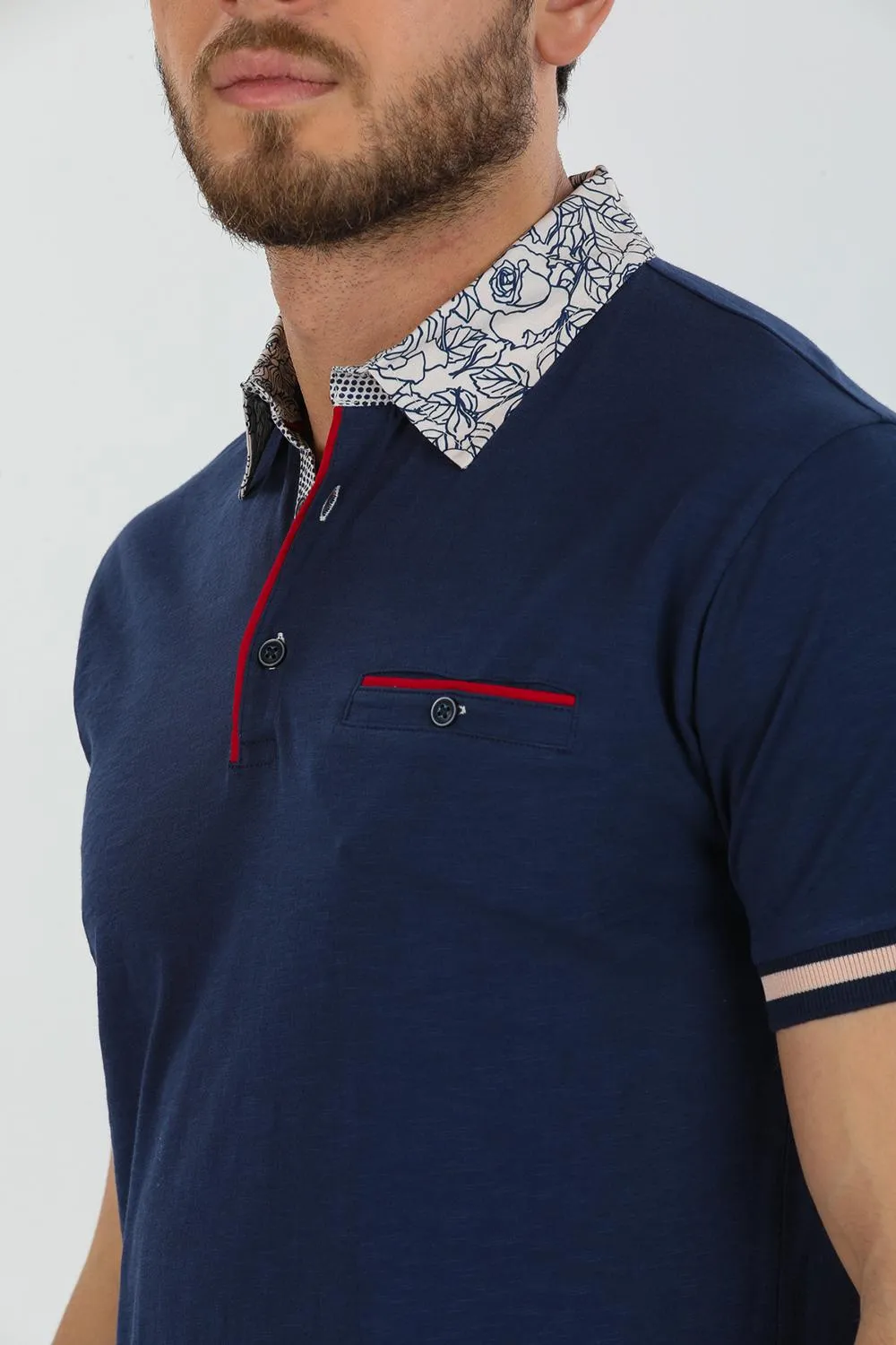 Cotton Man Polo Blue