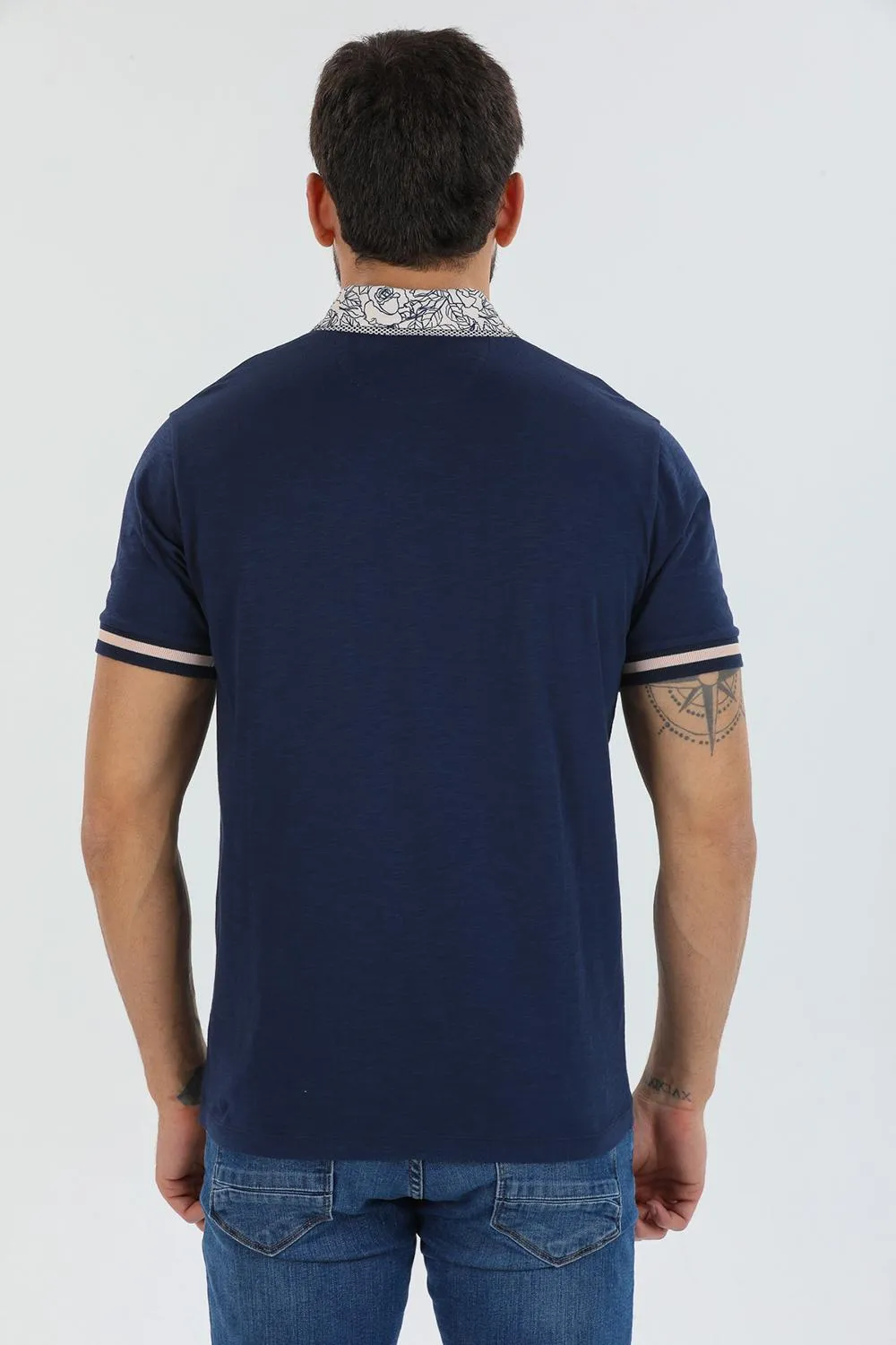 Cotton Man Polo Blue