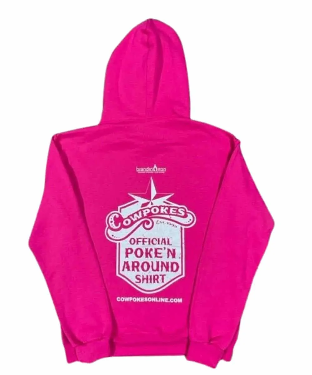 Cowpokes Women's Flamingo Pink Hoodie