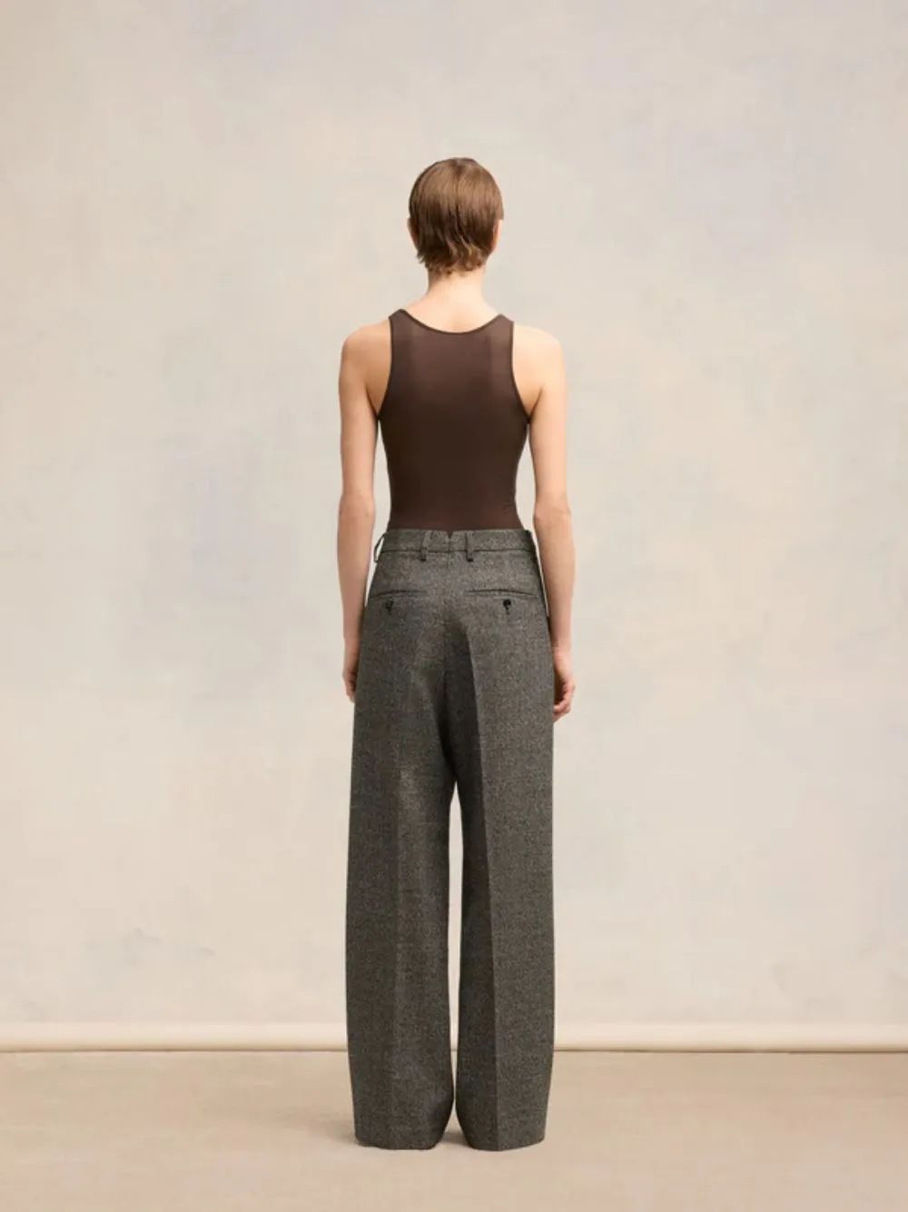 Dark Coffee Wide Fit Trousers