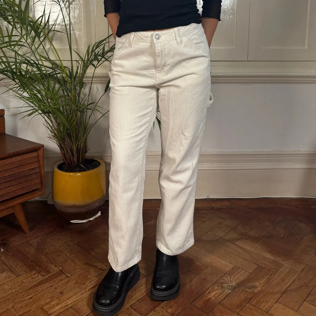 Dickies Carpenter Trousers - 29W UK 10 White Cord