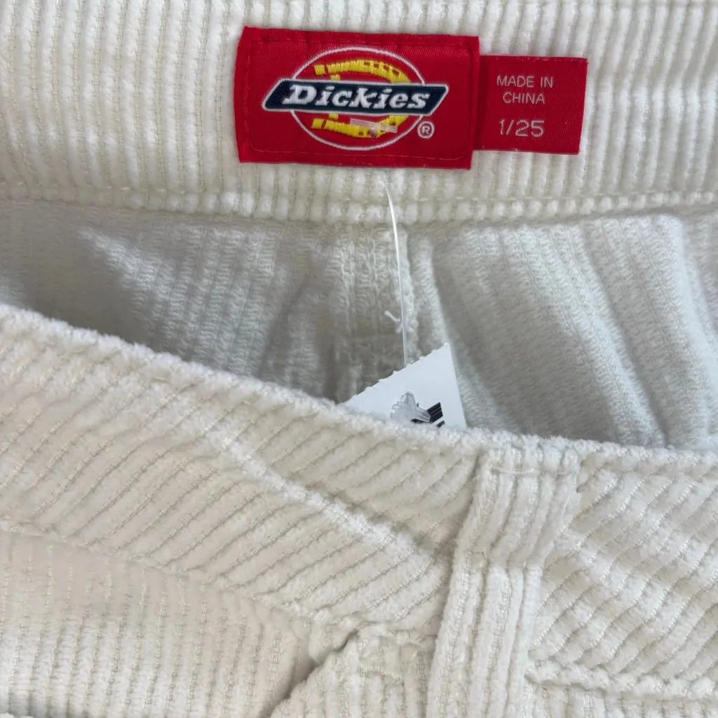 Dickies Carpenter Trousers - 29W UK 10 White Cord