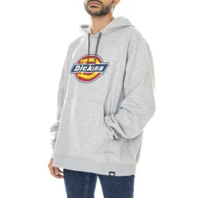 Dickies Mens Logo Graphic Fleece Hoodie Heather Grey Sweatshirt