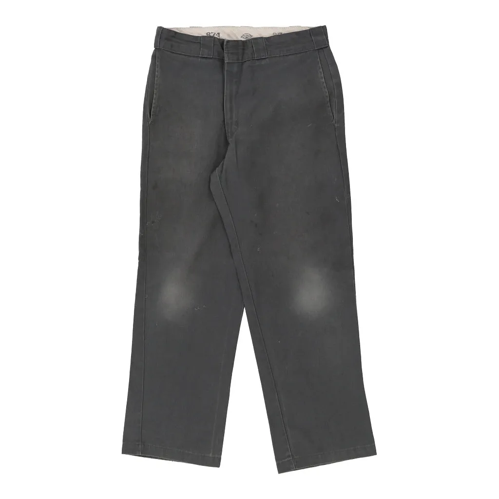 Dickies Trousers - 32W 29L Grey Cotton Blend