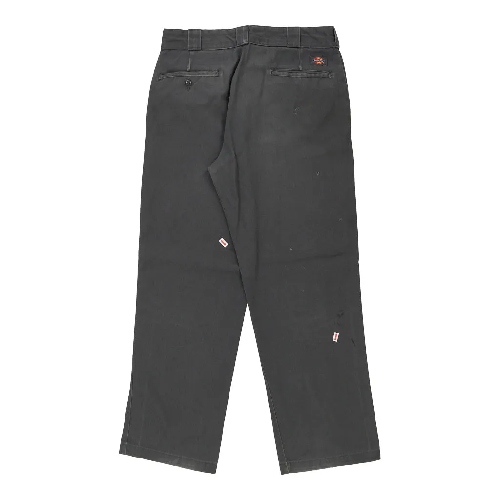 Dickies Trousers - 32W 29L Grey Cotton Blend